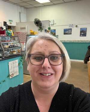 Carly Dean-Tribble from Pebbles cafe in Seaton